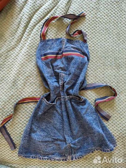 Кухонный фартук джинсовый