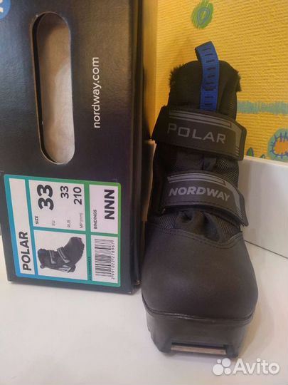 Ботинки лыжные на липучках 33 р-р Nordway Polar