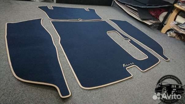 Автоковрики в багажник на газ-21 1-2 серии, синие