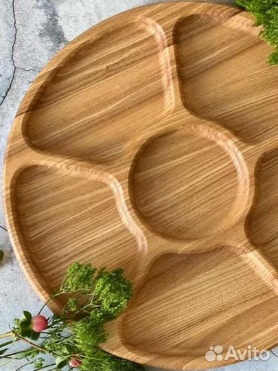 Менажница деревянная из дерева 25 см новая