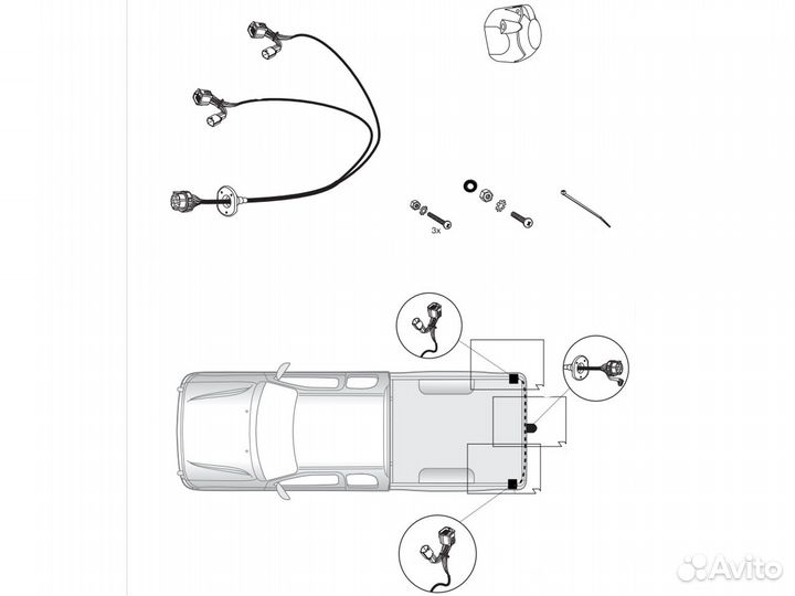 Электрика фаркопа Mazda BT-50 2007-2012