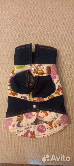 Джинсовое платье для маленькой собачки