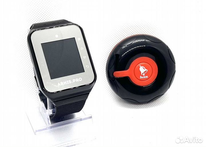 Кнопка вызова официанта персонала Классик и часы