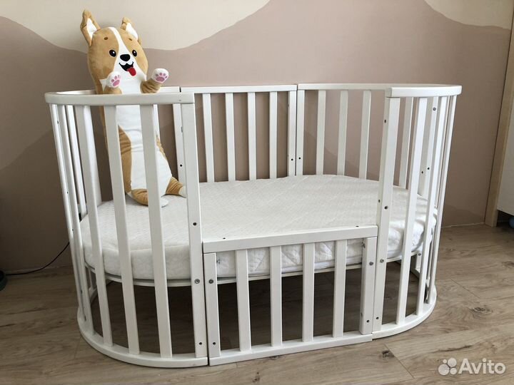 Кроватка трансформер 6в1. Детская кроватка+матрас