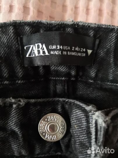 Джинсы zara mom 34