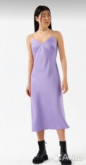 Атласное платье befree платье-комбинация