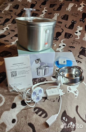 Автоматическая поилка-фонтан с датчиком движения