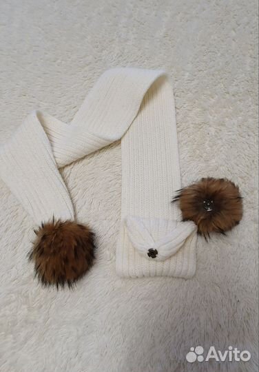 Комплект шапка, шарф+варежки 1-5 лет