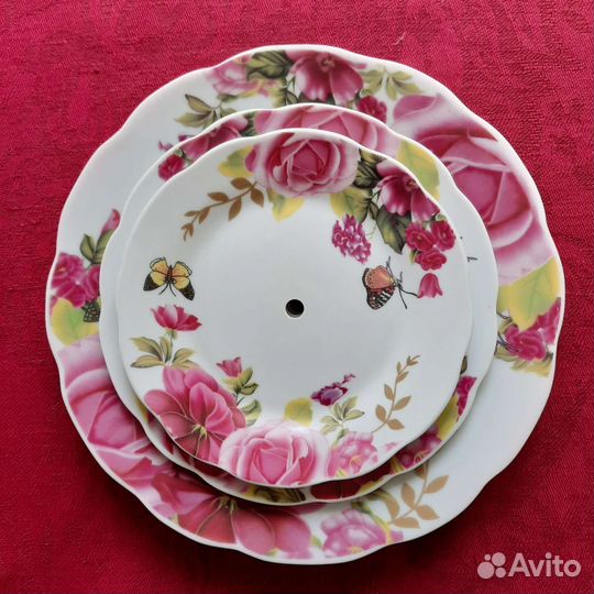 Стеклянные тарелки,фарфоровые