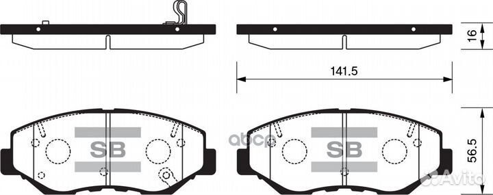 Колодки тормозные передние sangsin brake SP1237