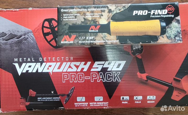 Металлоискатель Minelab vanquish 540 pro pack