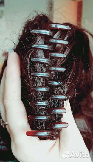 Шиньон на заколке краб