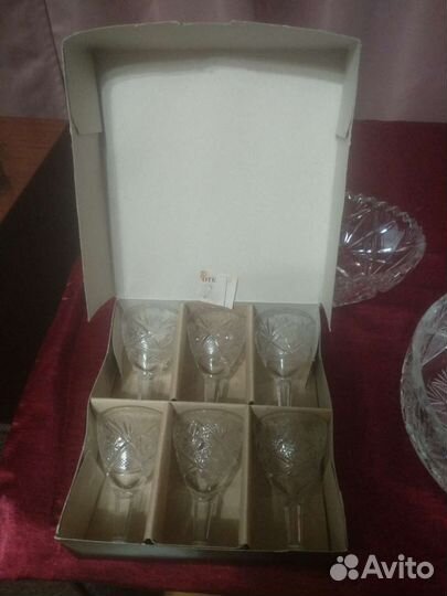 Хрусталь стекло вазы рюмки СССР
