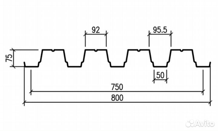 Кровельный Профлист (профнастил под размер) цена