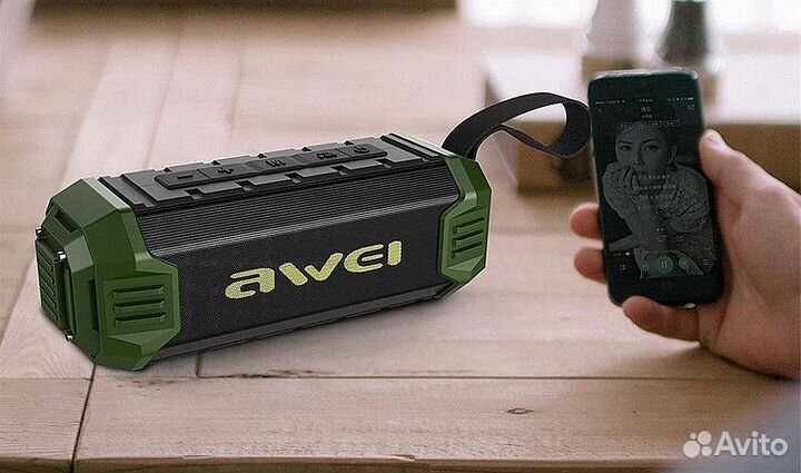 Колонка Awei Y280 Bluetooth влагозащищенная черная