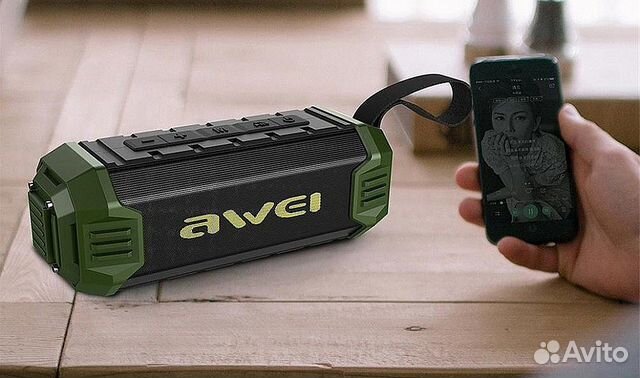 Колонка Awei Y280 Bluetooth влагозащищенная черная