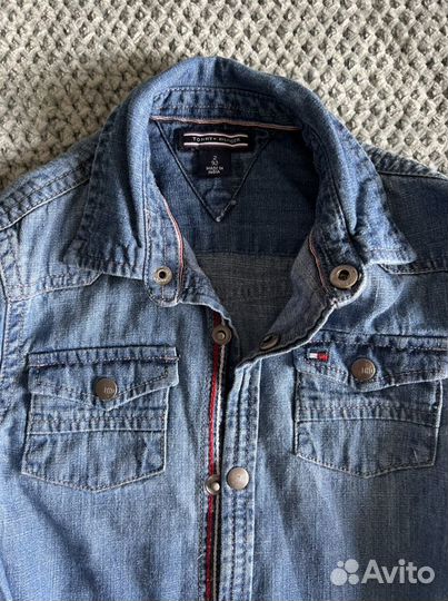 Джинсовая рубашка tommy hilfiger 92 см оригинал