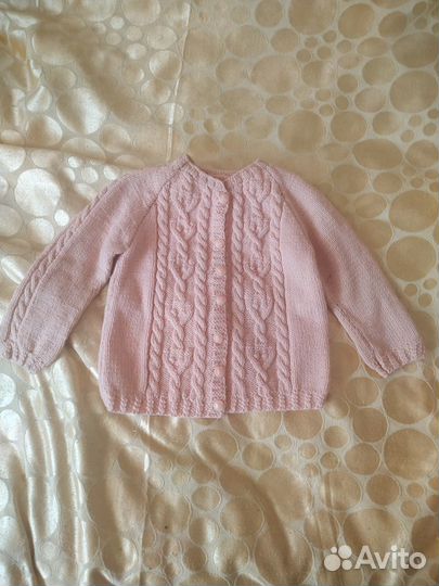 Кофта детская вязаная на 3-4 года