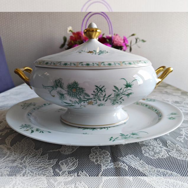 Винтажная фарфоровая террина Limoges