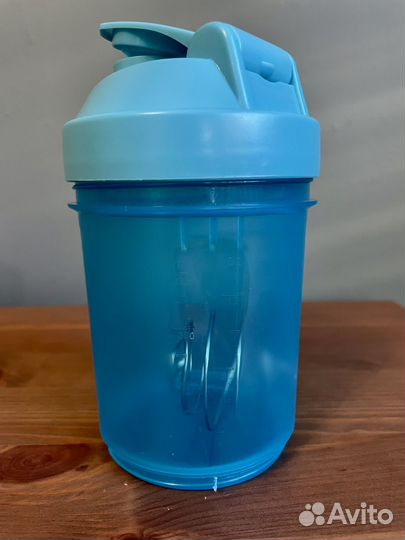 Спортивная бутылка, шейкер, 600 мл, голубой