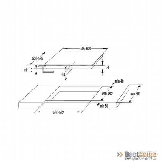 Варочная поверхность индукционная korting HI 64044 B