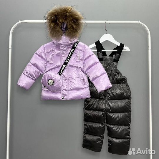 Зимний костюм moncler с сумочкой