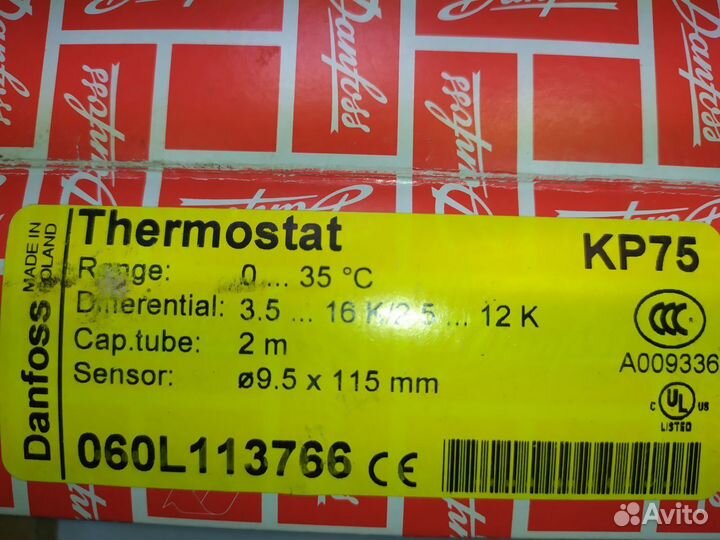 Danfoss KP 75 (060L113766) Реле температуры электр