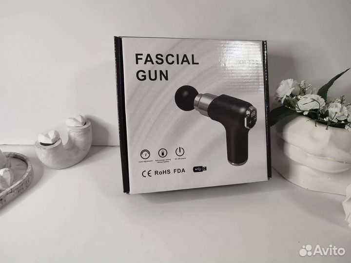 Сенсорный ударный массажёр fascial gun
