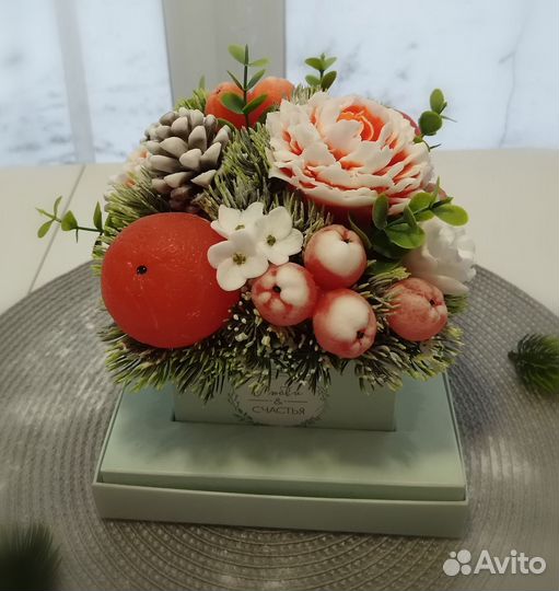 Новогодняя композиция из мыла