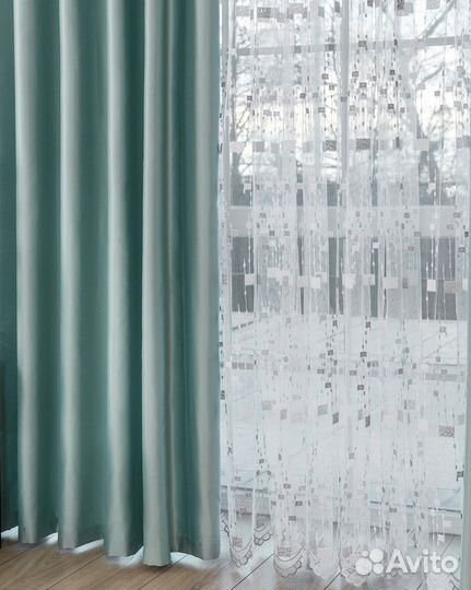 Комплект Шторы и Тюль Адора Топаз+Мона