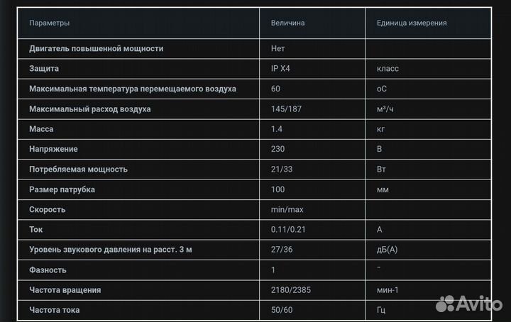 Канальный вентилятор vents TT 100мм
