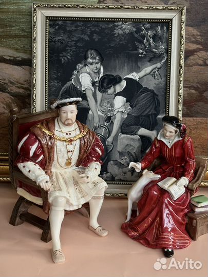 Статуэтки Генрих Х и Екатерина Парр. Англия