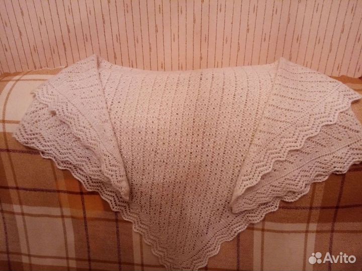 Платок шаль ручной вязки