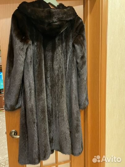 Шуба норковая с капюшоном 44 46