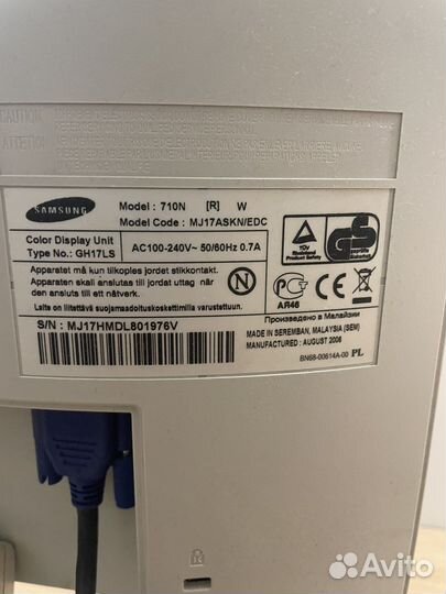 Монитор Samsung syncmaster 710n