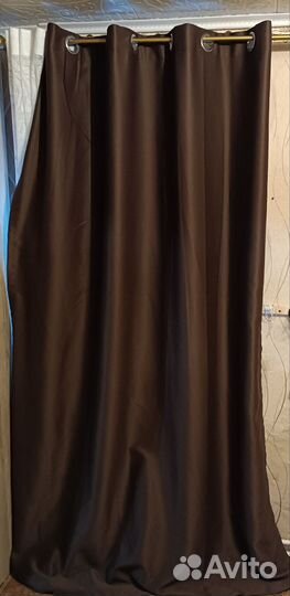 Шторы блэкаут на люверсах+тюль