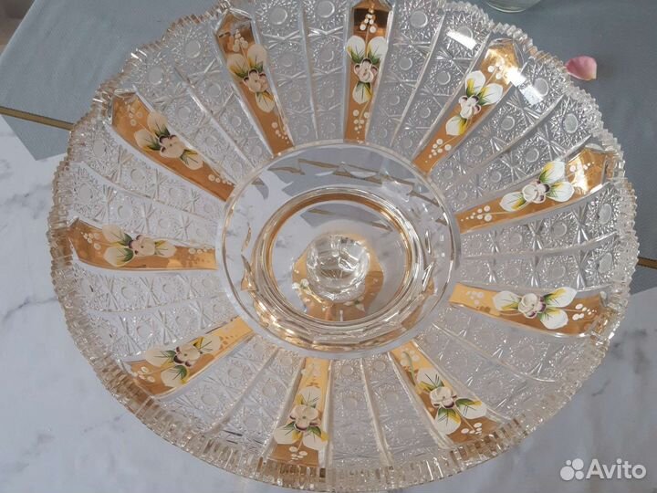 Ваза для фруктов хрусталь