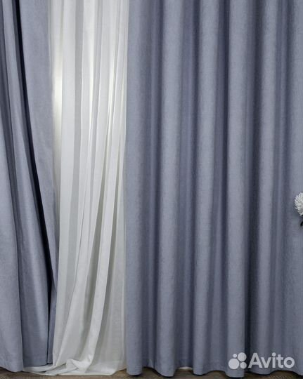 Комплект Шторы и Тюль Эдем Гиацинтовый+Вуаль
