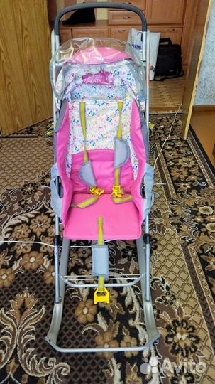 Детские санки коляска ника