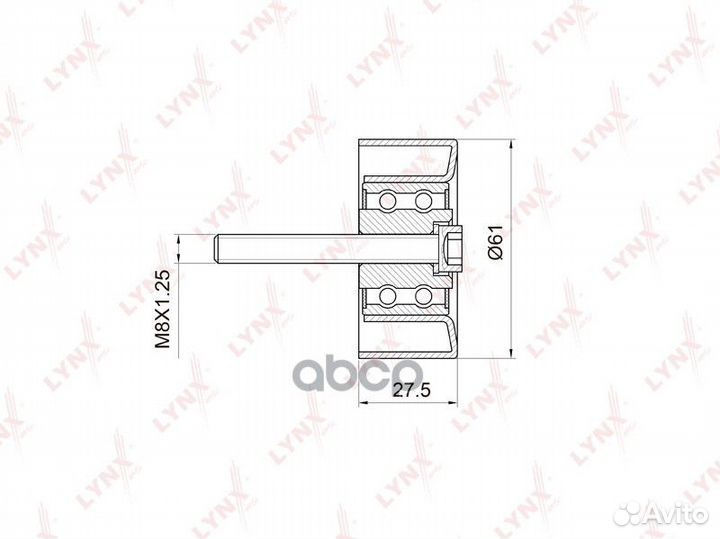 PB-3027 ролик натяжной ремня грм Chevrolet Ave