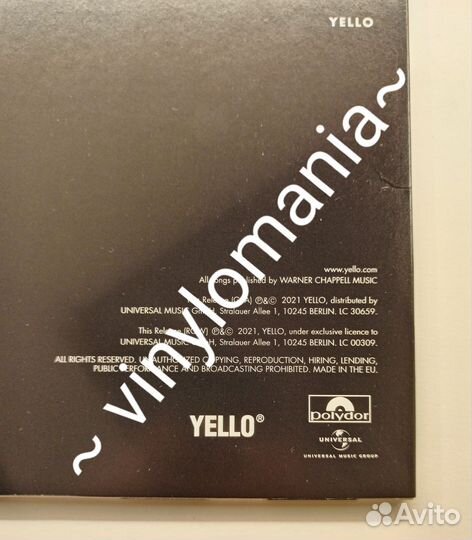 LP Yello – Zebra / Europe Polydor 1994/2021