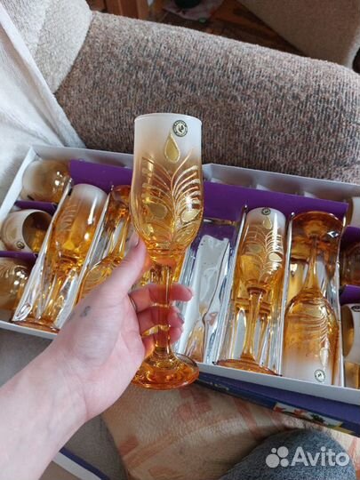 Набор гусь хрустальный