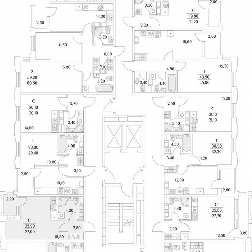 Квартира-студия, 26,7 м², 3/13 эт.