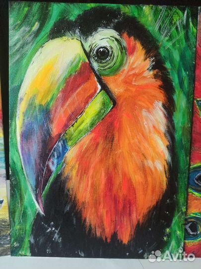 Картина светящаяся Тукан