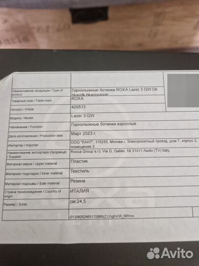 Горнолыжные ботинки