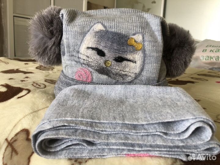 Шапка и шарф для девочки