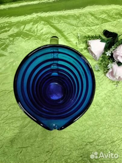 Кувшин Синее Кобальтовое стекло СССР (нчк)