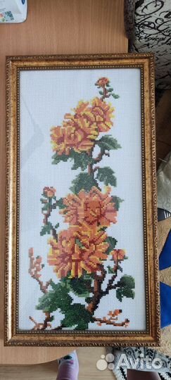 Картины вышитые крестом ручная работа