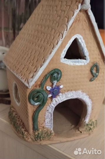 Подсвечник Домик керамика