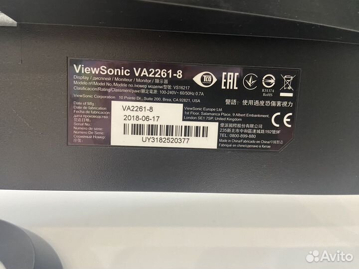 Монитор viewsonic VA2261-8